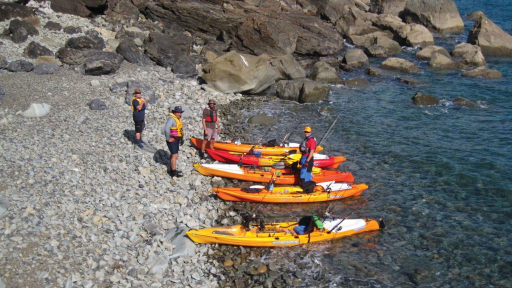kayak-fishing in the Coromandel